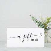 Modern minimalistisch White Business Cadeaubon (Staand voorkant)