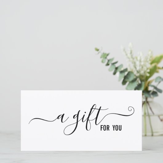 Modern minimalistisch White Business Cadeaubon (Staand voorkant)