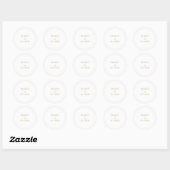 Modern minimalistisch | White Gold Wedding Ronde Sticker (Vel)