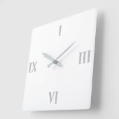 Modern minimalistisch White Roman Genummerd Vierkante Klok (Hoek)