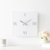 Modern minimalistisch White Roman Genummerd Vierkante Klok (Huis)