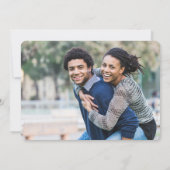 Modern minimalistisch White Simple Photo Wedding Save The Date (Achterkant)