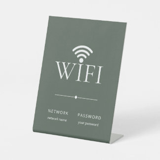 Modern Minimalistisch WiFi Netwerk Wachtwoord Bord Reclamebord Met Voetstuk