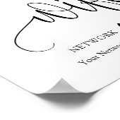 Modern minimalistisch WiFi-teken Poster (Hoek)