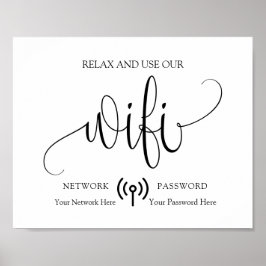 Modern minimalistisch WiFi-teken Poster