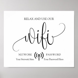 Modern minimalistisch WiFi-teken Poster