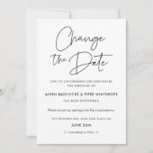 Modern minimalistisch: wijzig de datum trouwupdate kaart (Voorkant)