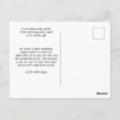 Modern minimalistisch wijzigingsadres zwart wit briefkaart (Achterkant)