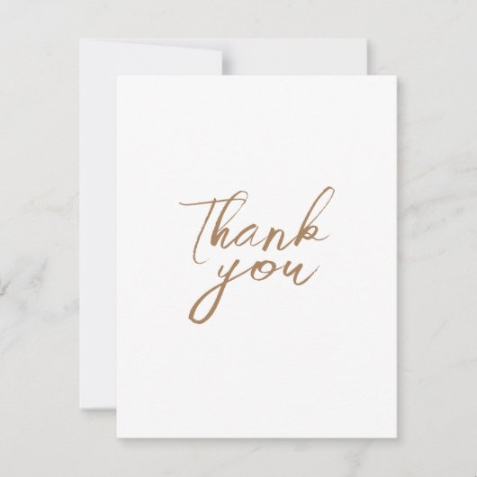 Modern minimalistisch wit Baby shower Bedankkaart (Voorkant)