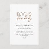 Modern Minimalistisch Wit Baby shower Boekaanvraag Informatiekaartje (Voorkant)