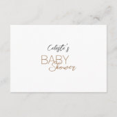 Modern Minimalistisch Wit Baby shower Boekaanvraag Informatiekaartje (Achterkant)