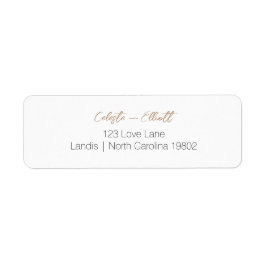 Modern minimalistisch wit Baby shower retouradres Etiket