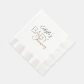 Modern minimalistisch wit Baby shower Servet (Hoek)