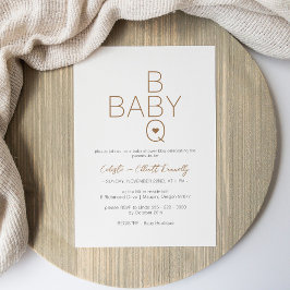 Modern Minimalistisch Wit BBQ Baby shower Kaart