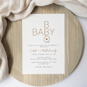 Modern Minimalistisch Wit BBQ Baby shower Kaart