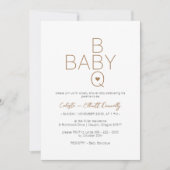 Modern Minimalistisch Wit BBQ Baby shower Kaart (Voorkant)