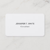 Modern minimalistisch wit, elegant visitekaartje (Voorkant)