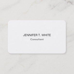 Modern minimalistisch wit, elegant visitekaartje