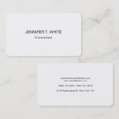 Modern minimalistisch wit, elegant visitekaartje (Voorkant / Achterkant)