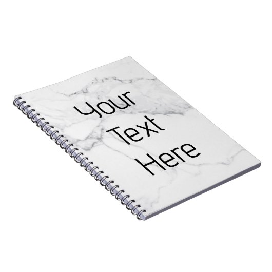 Modern minimalistisch wit grijs marmeren rots ontw notitieboek (Rechterzijde)