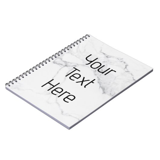 Modern minimalistisch wit grijs marmeren rots ontw notitieboek (Linkerzijde)