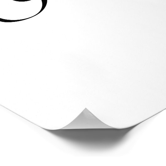 Modern minimalistisch wit Jubileum - Fotoprop Poster (Hoek)