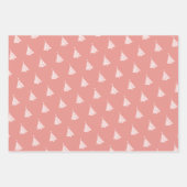 Modern minimalistisch wit kerstboompatroon inpakpapier vel (Voorkant 2)