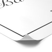 Modern minimalistisch wit Mitzvah Welkomstteken Poster (Hoek)