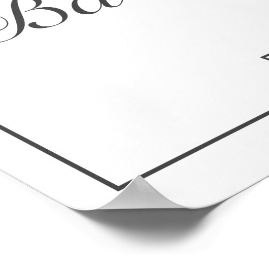 Modern minimalistisch wit Mitzvah Welkomstteken Poster (Hoek)