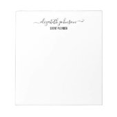 Modern minimalistisch wit notitieblok (Voorkant)