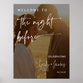 Modern minimalistisch wit op zwarte fotorehearsal poster (Voorkant)