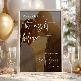 Modern minimalistisch wit op zwarte fotorehearsal poster