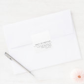 Modern minimalistisch wit retouradres vierkante sticker (Envelop)