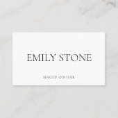 Modern minimalistisch wit script Professionele fot Visitekaartje (Voorkant)