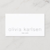 Modern minimalistisch wit visitekaartje (Voorkant)