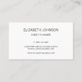 Modern minimalistisch wit visitekaartje (Achterkant)