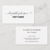 Modern minimalistisch wit visitekaartje (Voorkant / Achterkant)