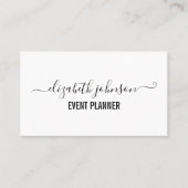 Modern minimalistisch wit visitekaartje (Voorkant)