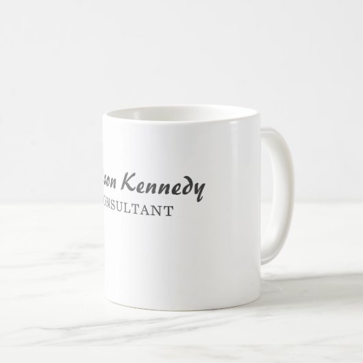 Modern minimalistisch wit voegt Jouw naam winst to Koffiemok (Voorkant rechts)