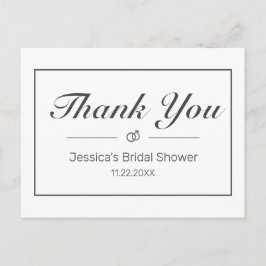 Modern minimalistisch wit Vrijgezellenfeest dank u Briefkaart