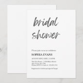 Modern minimalistisch wit Vrijgezellenfeest Kaart (Voorkant / Achterkant)