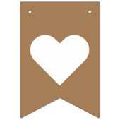 Modern minimalistisch wit welkom Baby shower Vlaggetjes (Tweede vlag)