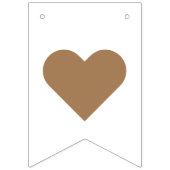 Modern minimalistisch wit welkom Baby shower Vlaggetjes (Eerste vlag)