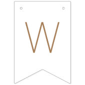 Modern minimalistisch wit welkom Baby shower Vlaggetjes (Derde vlag)