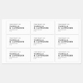 Modern minimalistisch wit zeeplabel labels (Vel)