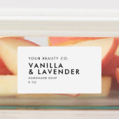 Modern minimalistisch wit zeeplabel labels (Aangebracht)