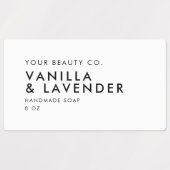 Modern minimalistisch wit zeeplabel labels (Design 1)
