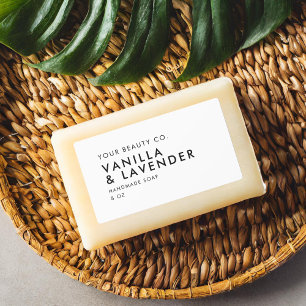 Modern minimalistisch wit zeeplabel labels
