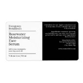 modern minimalistisch wit zwart druppelfleslabel etiket (Voorkant)
