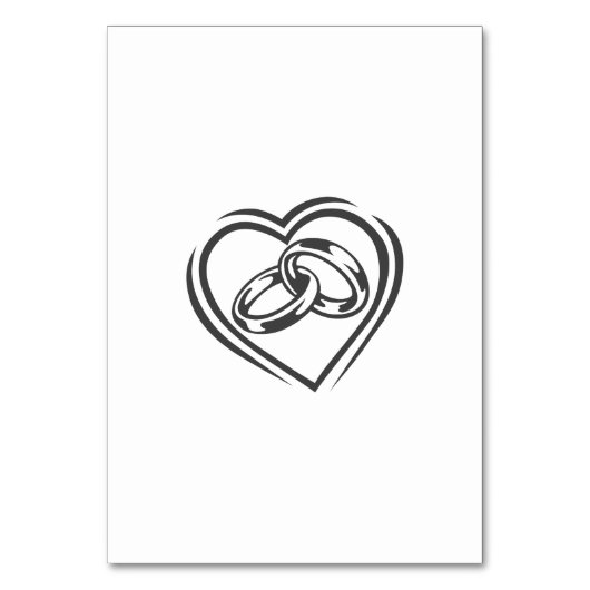 Modern minimalistisch wit zwart tafelnummer (Achterkant)